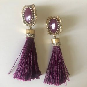 Maroon tassel watch